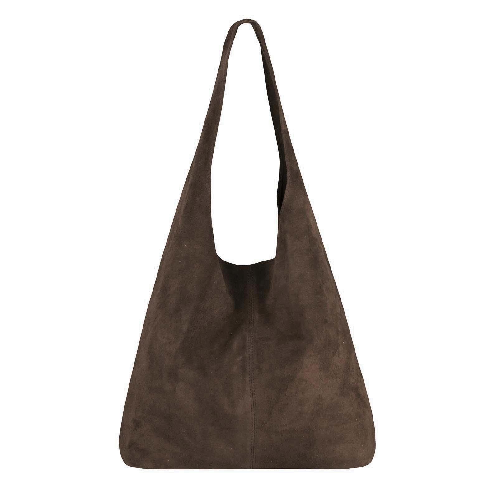 ITALYSHOP24 Shopper Made in Italy XL Damen echtes Leder Tasche Schultertasche Hobo Bag, Umhängetasche Workbag Businesstasche Ledertasche Beuteltasche Freizeit