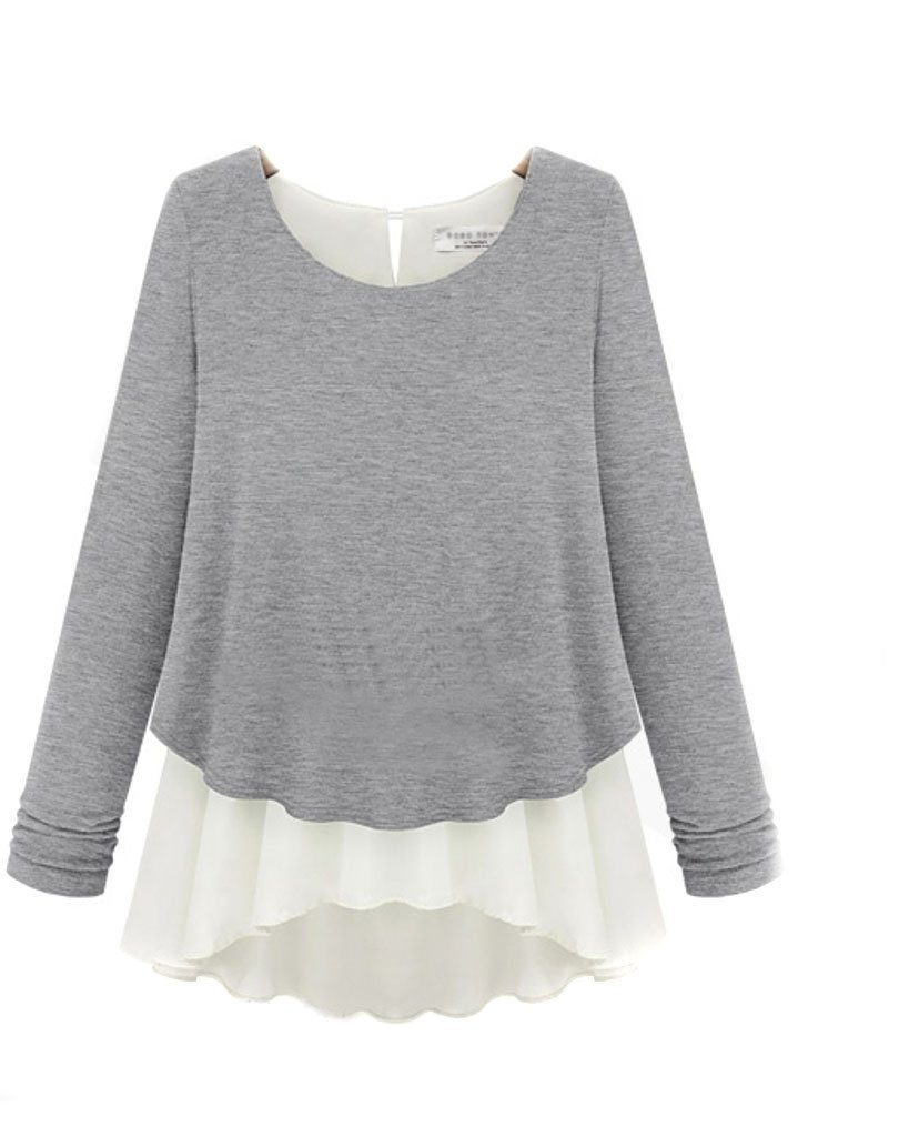 Mississhop Kurzarmshirt Damen Oberteil Tunika Bluse günstig online kaufen