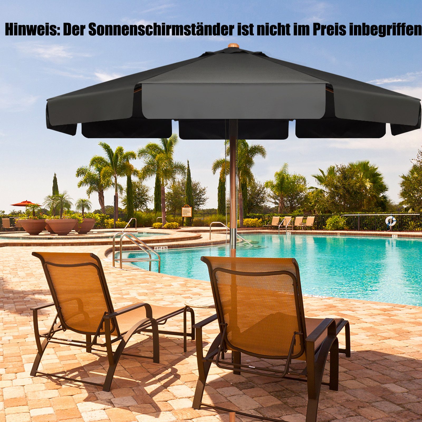 COSTWAY Sonnenschirm, Gartenschirm kippbar günstig online kaufen