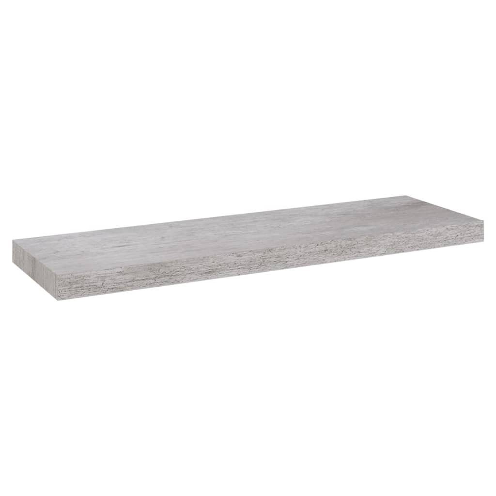 vidaXL Wandregal 80 x 235 x 38 cm Schweberegal Betongrau 80x23,5x3,8 cm MDF