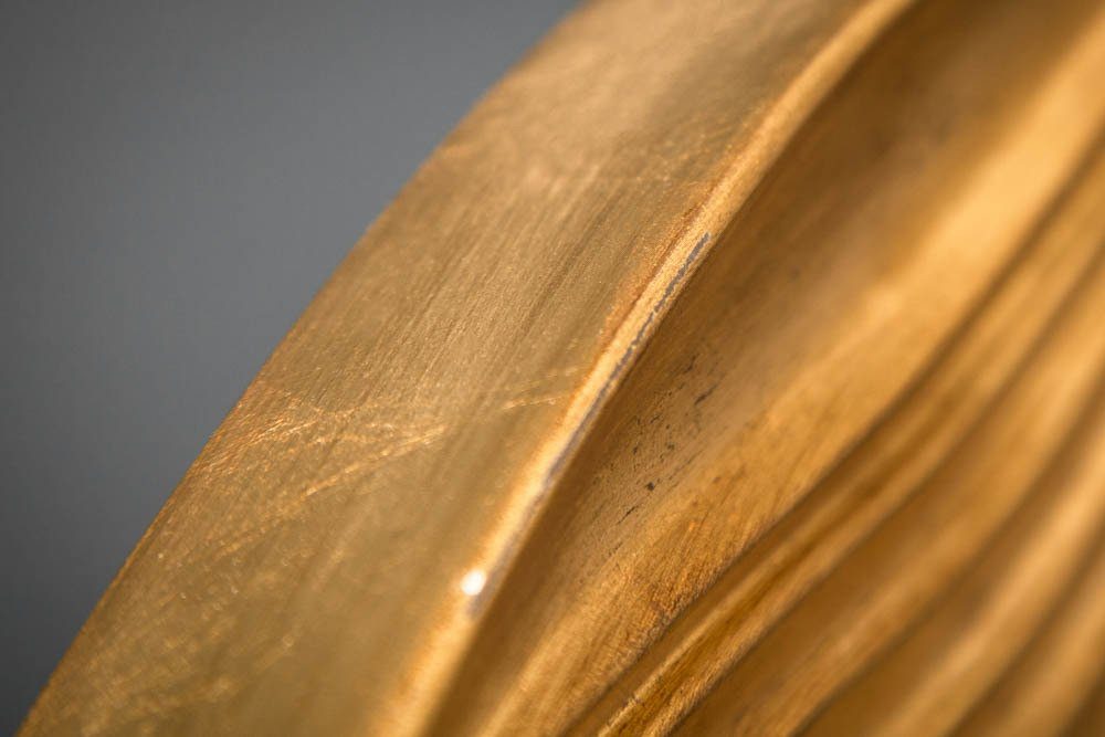 Massivholz 100cm aus Wandspiegel riess-ambiente (1-St), gold Rahmen CIRCLE