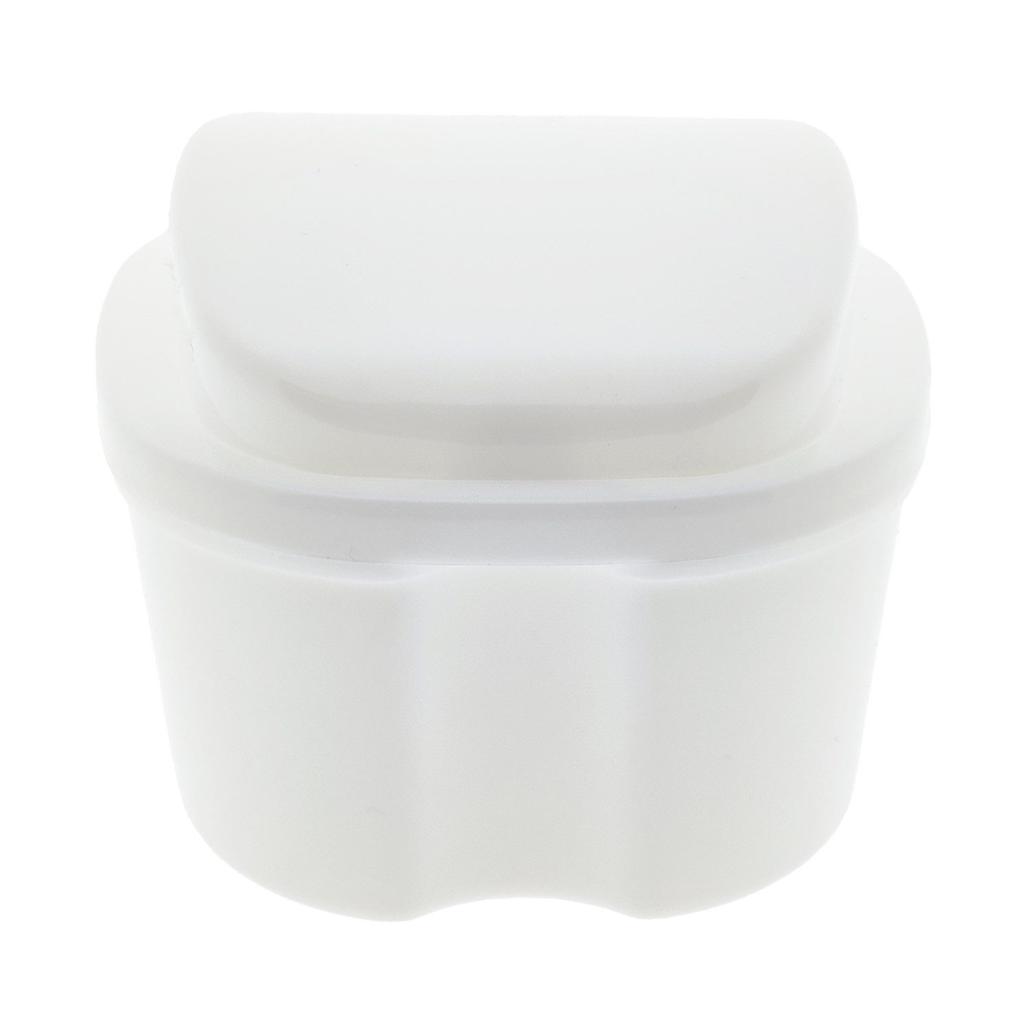 HundB Zahndose Reinigungsdose für Prothesen & Zahnspangen, 9 x 7,5 x 7,5 cm weiß (Stück, 1 St., Reinigungsdose für Prothesen & Zahnspangen), Gebissdose Prothesendose Zahnspangendose Zahndose