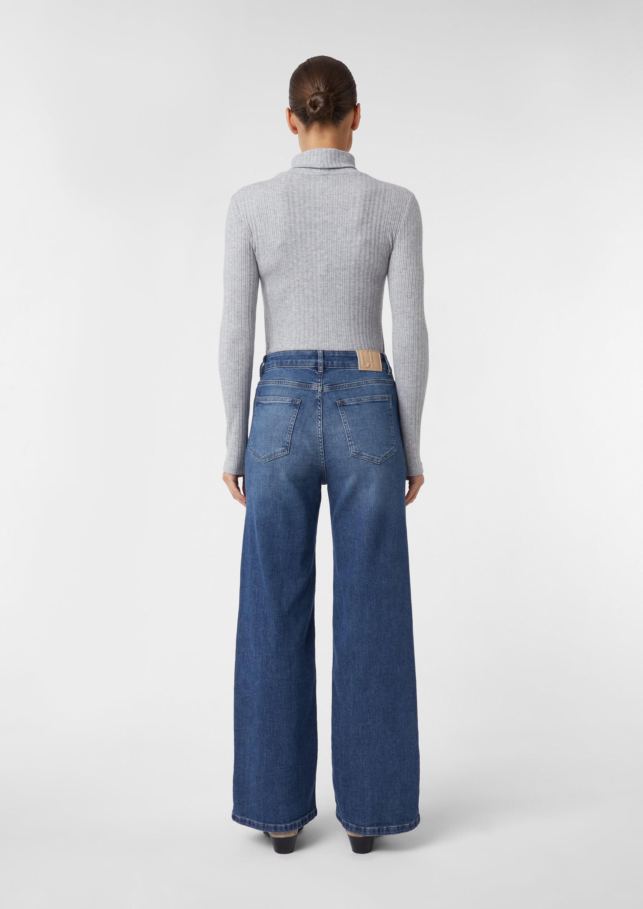 comma Weite Jeans Jeans-Hose Elastische Jeans mit Wide Leg