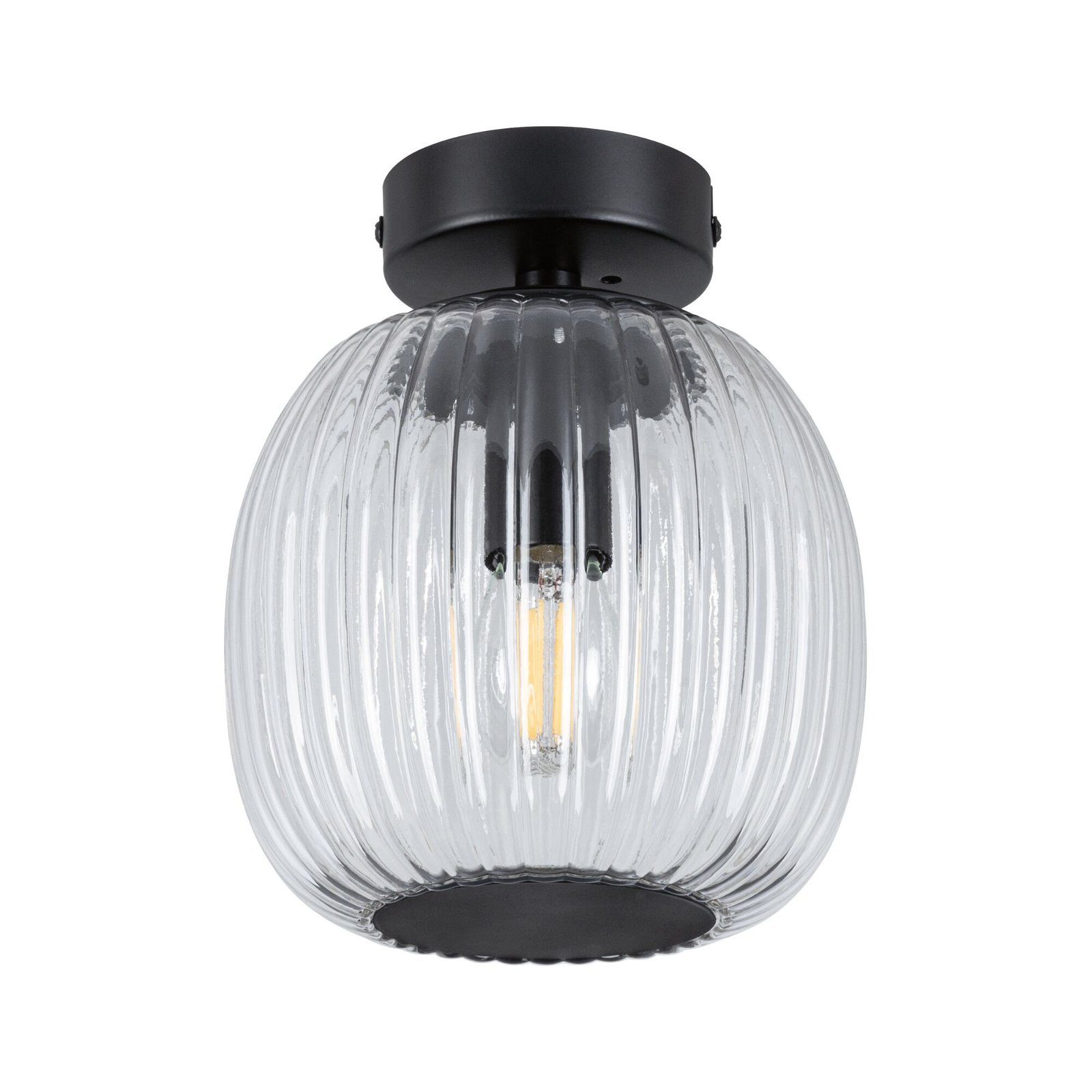 Paulmann Deckenleuchte Ruya IP44 E14 230V max. 20W Glas, Schwarz matt, ohne günstig online kaufen