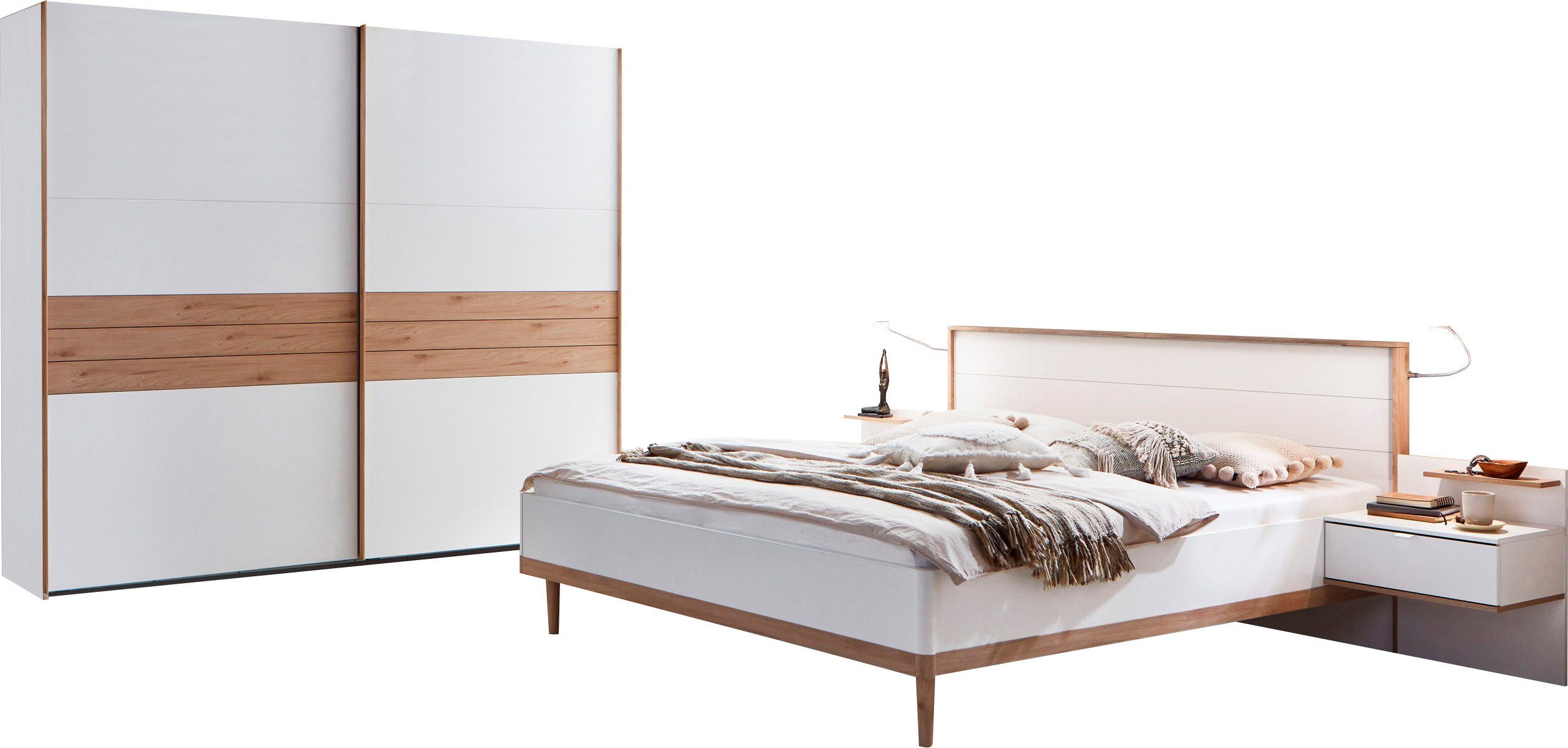 Wimex Schlafzimmer-Set Skagen by fresh to go, (4-St), mit oder ohne gepolsterte Kopfteile