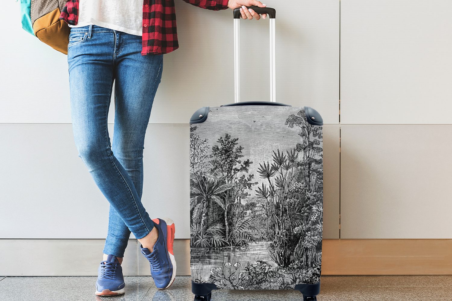 Trolley, Wasser rollen, 4 Natur, Ferien, für Reisetasche MuchoWow Handgepäck Reisekoffer mit Handgepäckkoffer - Rollen, Gestaltung -