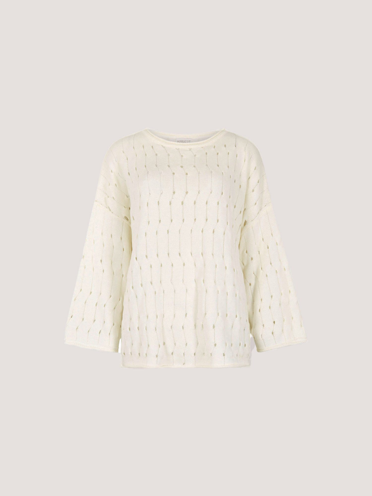 Rundhalspullover Pointelle Pullover
