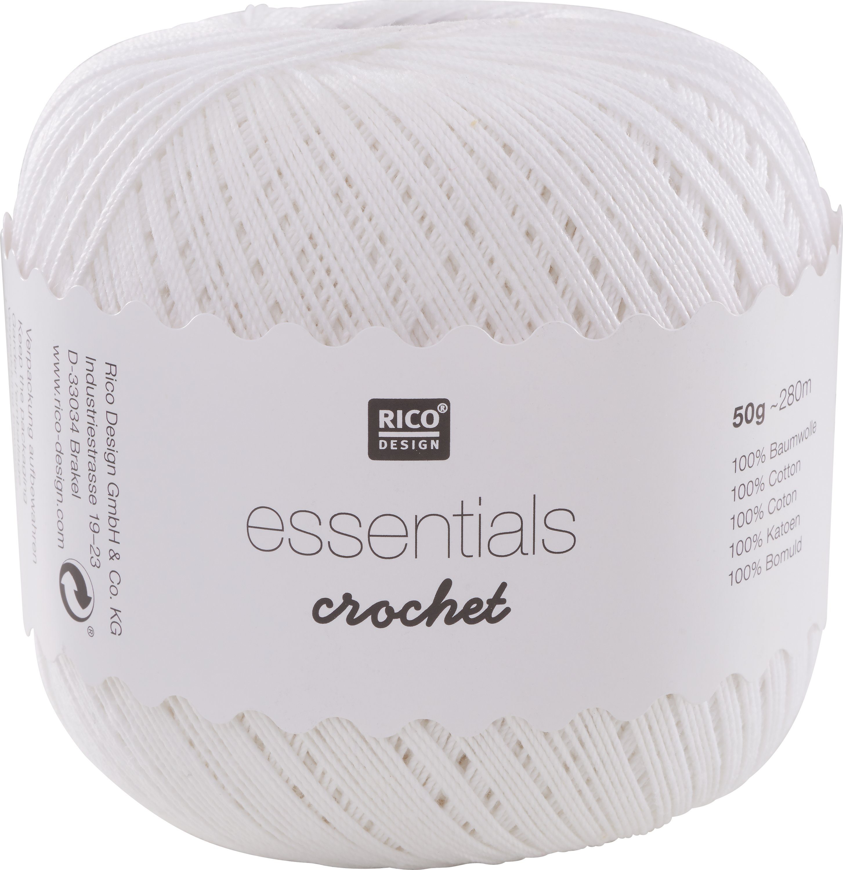 Rico Design Essentials Crochet Häkelwolle, 280 m