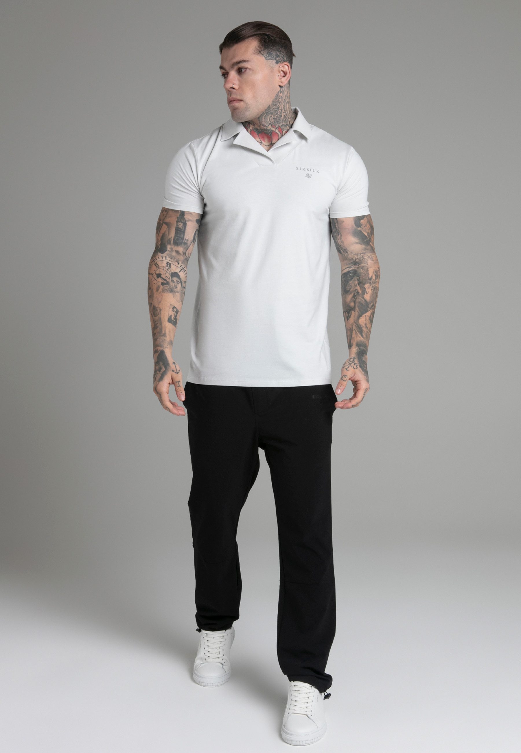 Siksilk Poloshirt SikSilk Herren Graues Smart günstig online kaufen