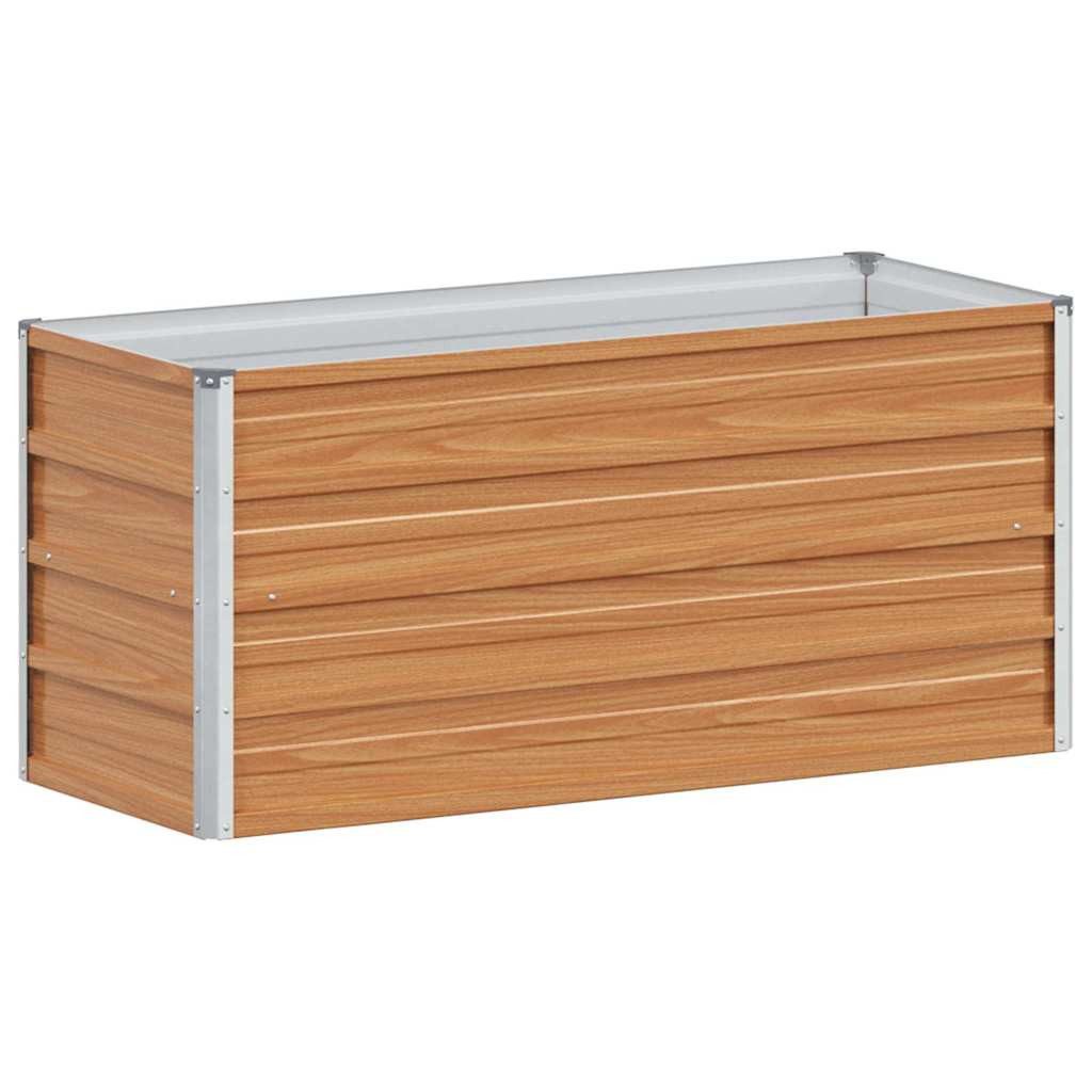 vidaXL Hochbeet Hochbeet Hellbraun 100 x 40 x 45 cm Verzinkter Stahl (1 St)
