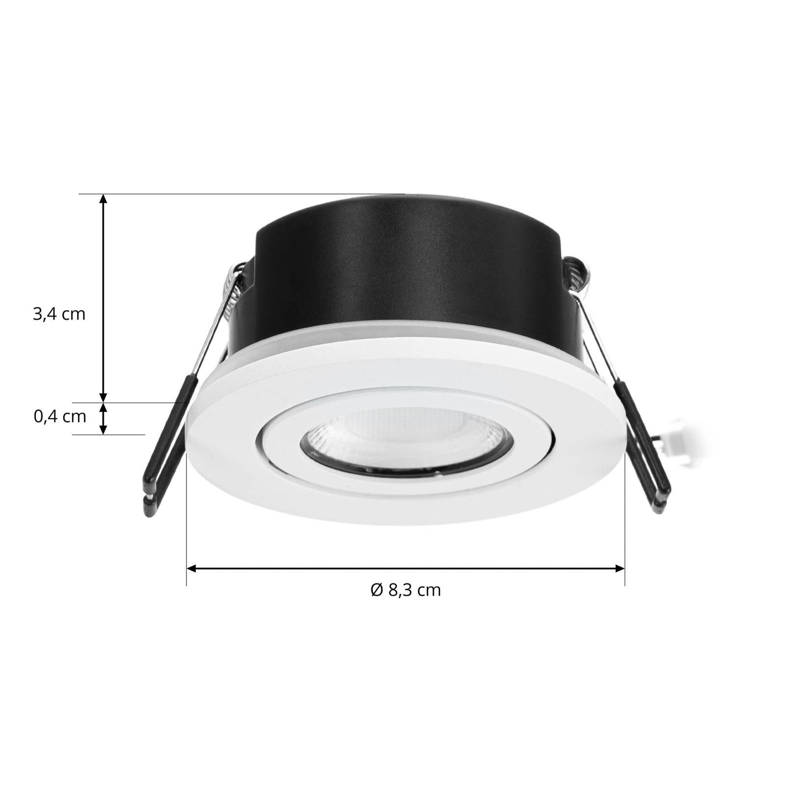 Arcchio Deckenleuchte Eliar, LED, Metall, Weiß Farbwechsel warmweiß / tageslicht IP65, 1 x 5 W LED, Farbwechsel warmweiß / tageslicht