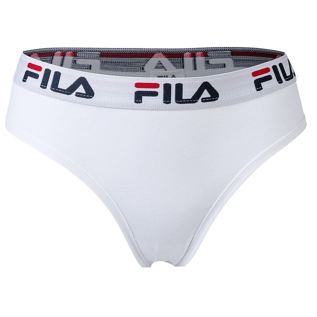 Slip Briefs, - 4er Pack Logo-Bund, Cotton Damen Fila Weiß/Schwarz/Grau/Marine Slip