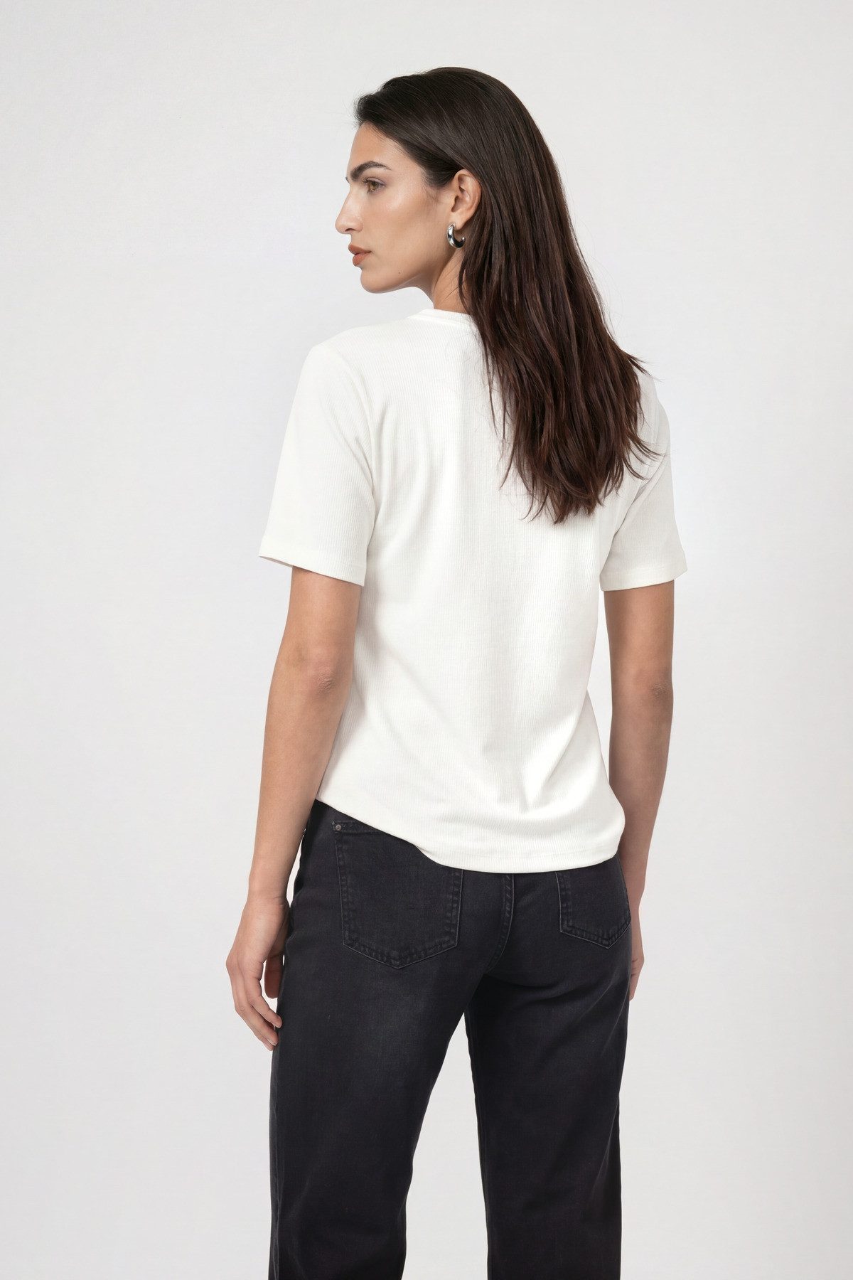 Monari T-Shirt Shirt Druck + Schmuck Regular fit mit Strassdetails