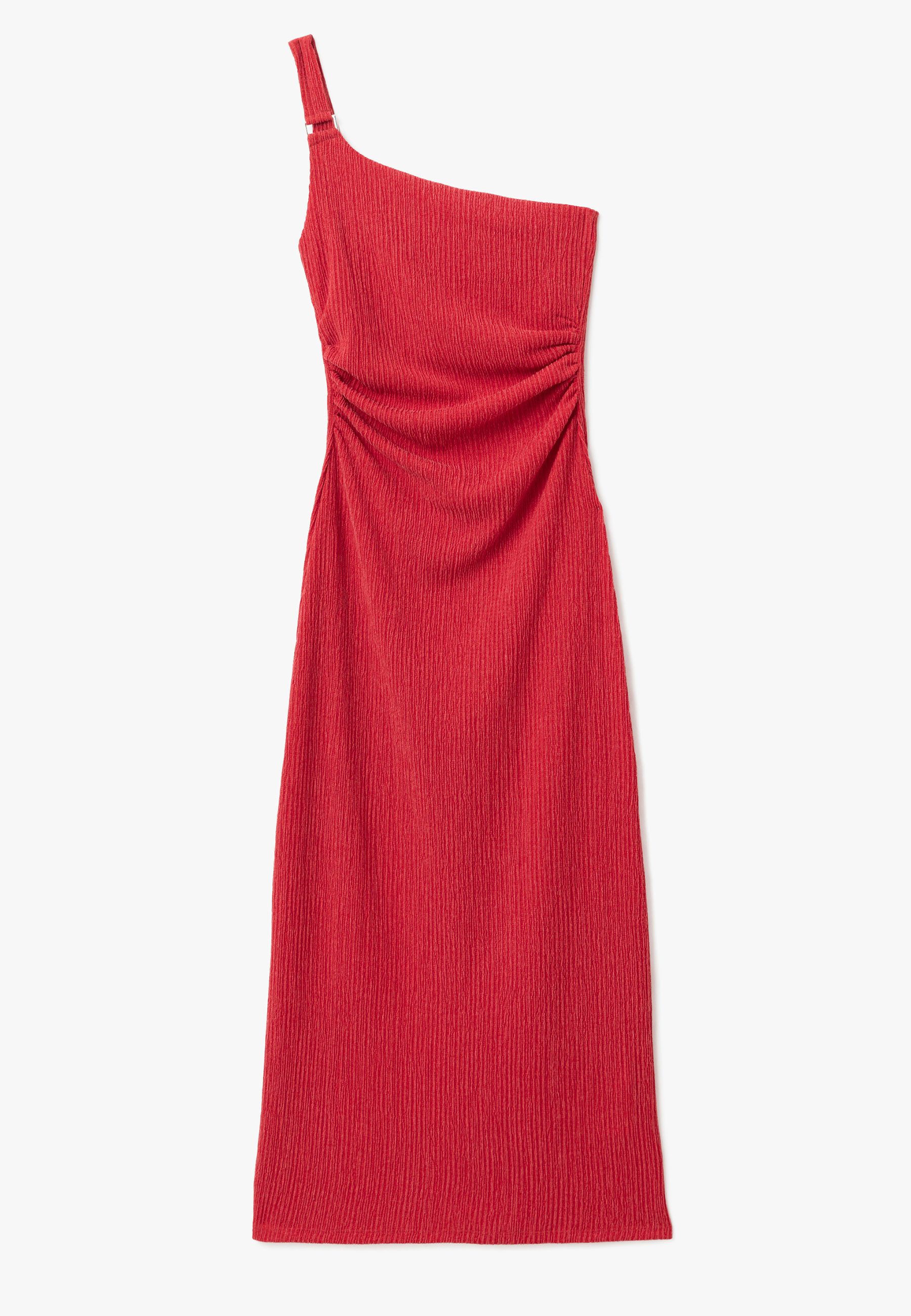 Koton Midikleid Koton Drapierter Midi-Slim-Fit-Dress – Bild 3 von 5