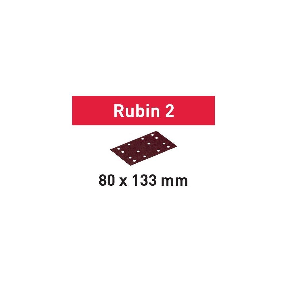 80X133 FESTOOL (499061) STF RU2/10 Schleifstreifen 2 P220 Schleifpapier Rubin