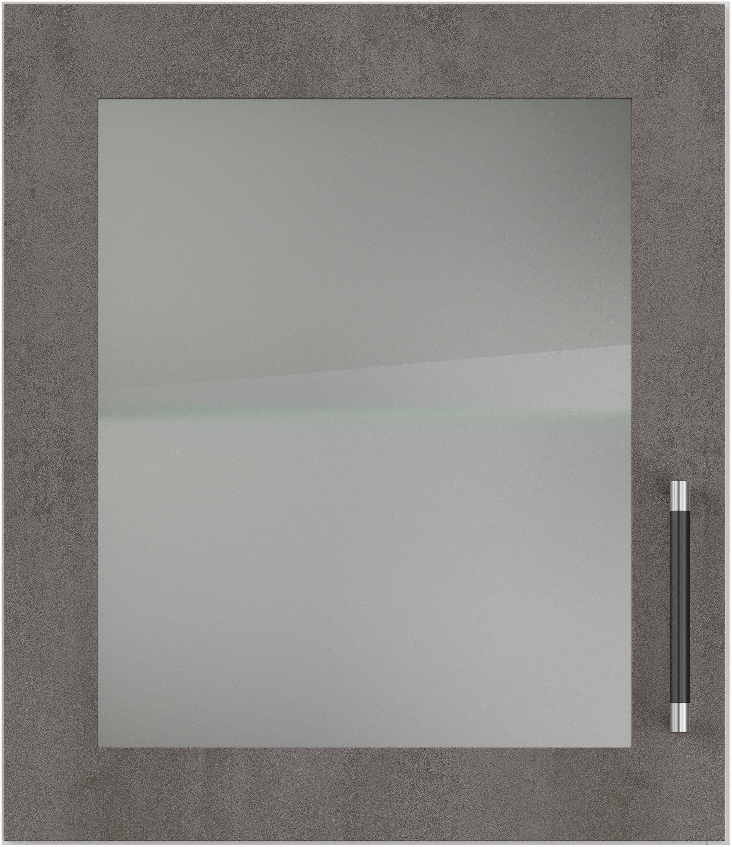 IMPULS KÜCHEN Glashängeschrank "Prag", Breite/Höhe: 50 oder 60/57,9 cm vormontiert, mit Glasdrehtür, mit verstellbarem Glasfachboden