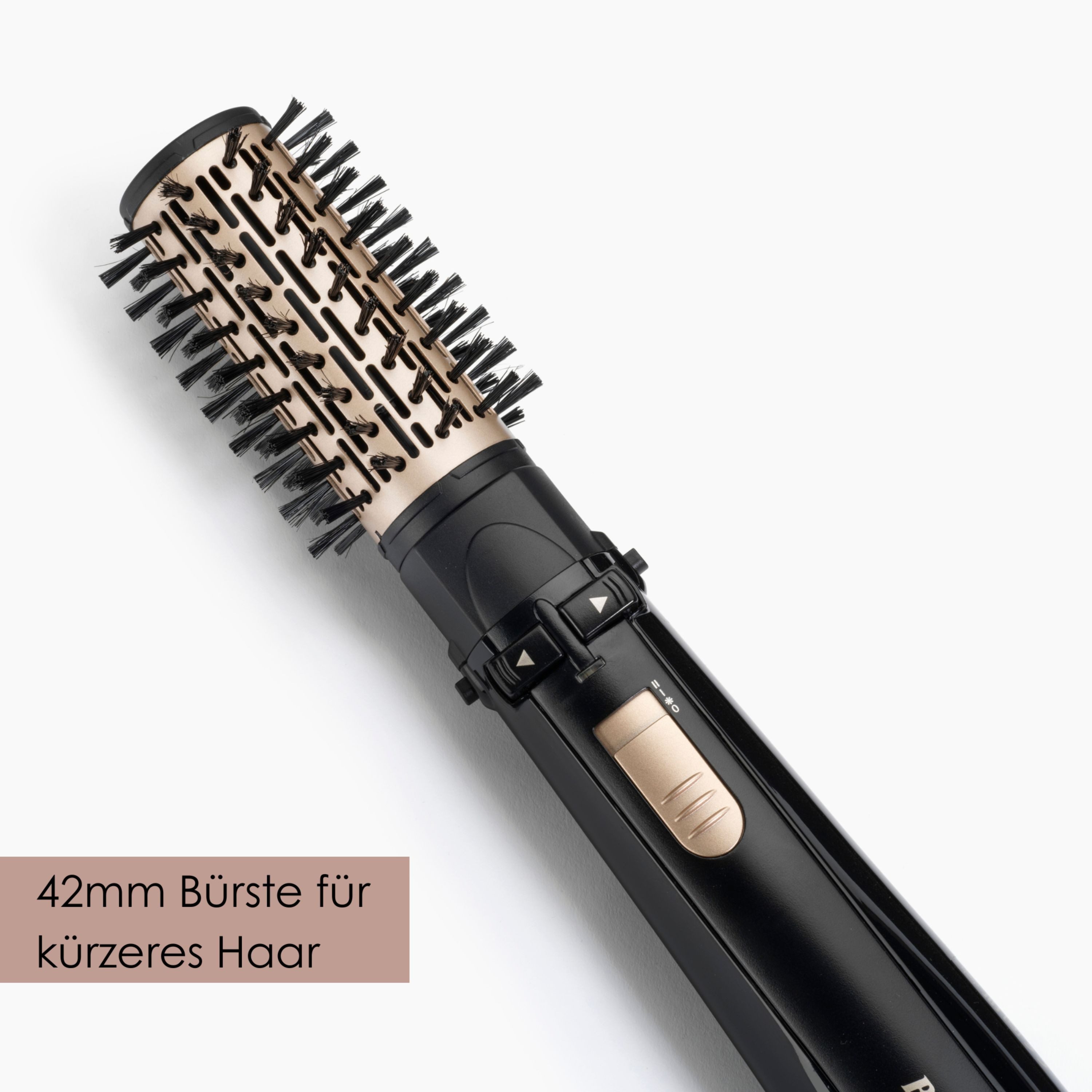 BaByliss Warmluftbürste BaByliss Big Hair 1000 Warmluftbürste rotierend, AS962E, Rotierender Rundbürstenföhn mit Ionen, 2 Aufsätze für Volumen, 1000 W