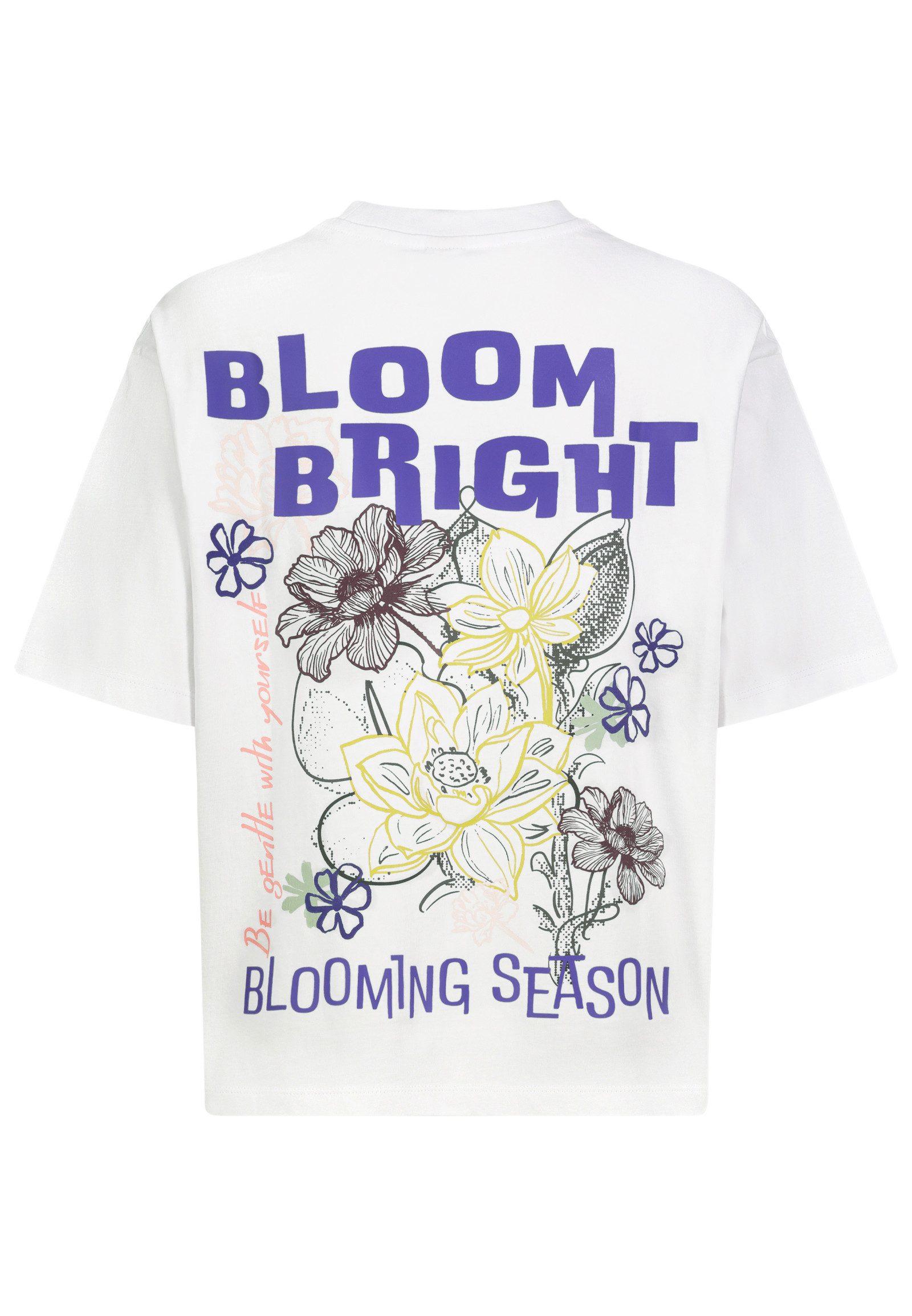 Eight2Nine T-Shirt Damen Oversize Shirt mit Print großer Rückenprint, verschiedenen florale Muster