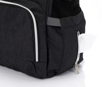 Fillikid Wickelrucksack schwarz melange