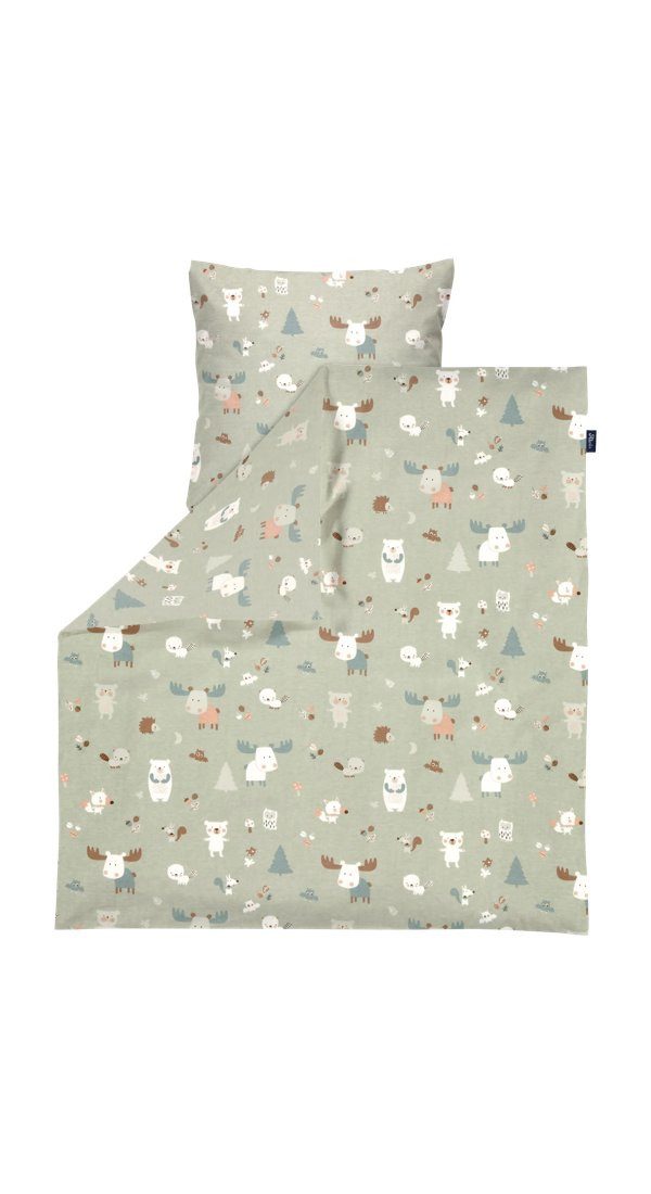 Alvi® Babybettwäsche Bettwäsche Baumwolle, Baumwolle, 2 teilig, atmungsaktiv