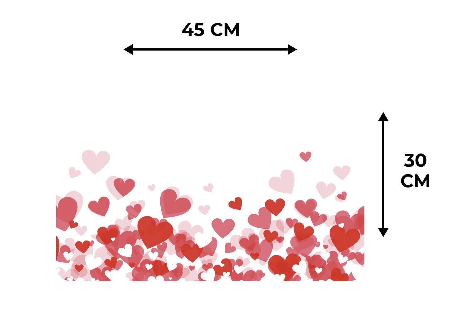 Herzen, Eine der (6-St), Tischmatten, eines Platzdecken, Platzset, Regens Platzset, Platzmatte, Schmutzabweisend MuchoWow, Illustration