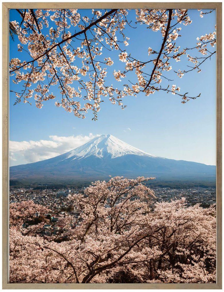 Wall-Art Poster (1 St), Poster, Wandposter Bild, Wandbild, Berge Fuji Japan, Mount