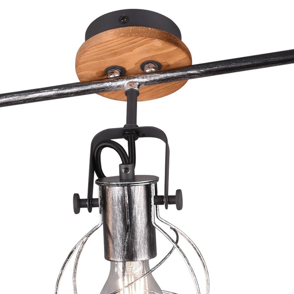 TRIO Leuchten LED Deckenleuchte, Leuchtmittel Käfig Strahler Retro Spots Decken Zimmer Wohn verstellbar inklusive, nicht Gitter