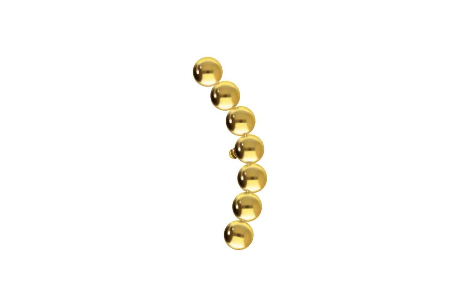 Piercing-Set Titan Schraubaufsatz mit Außengewinde 7 KUGELN