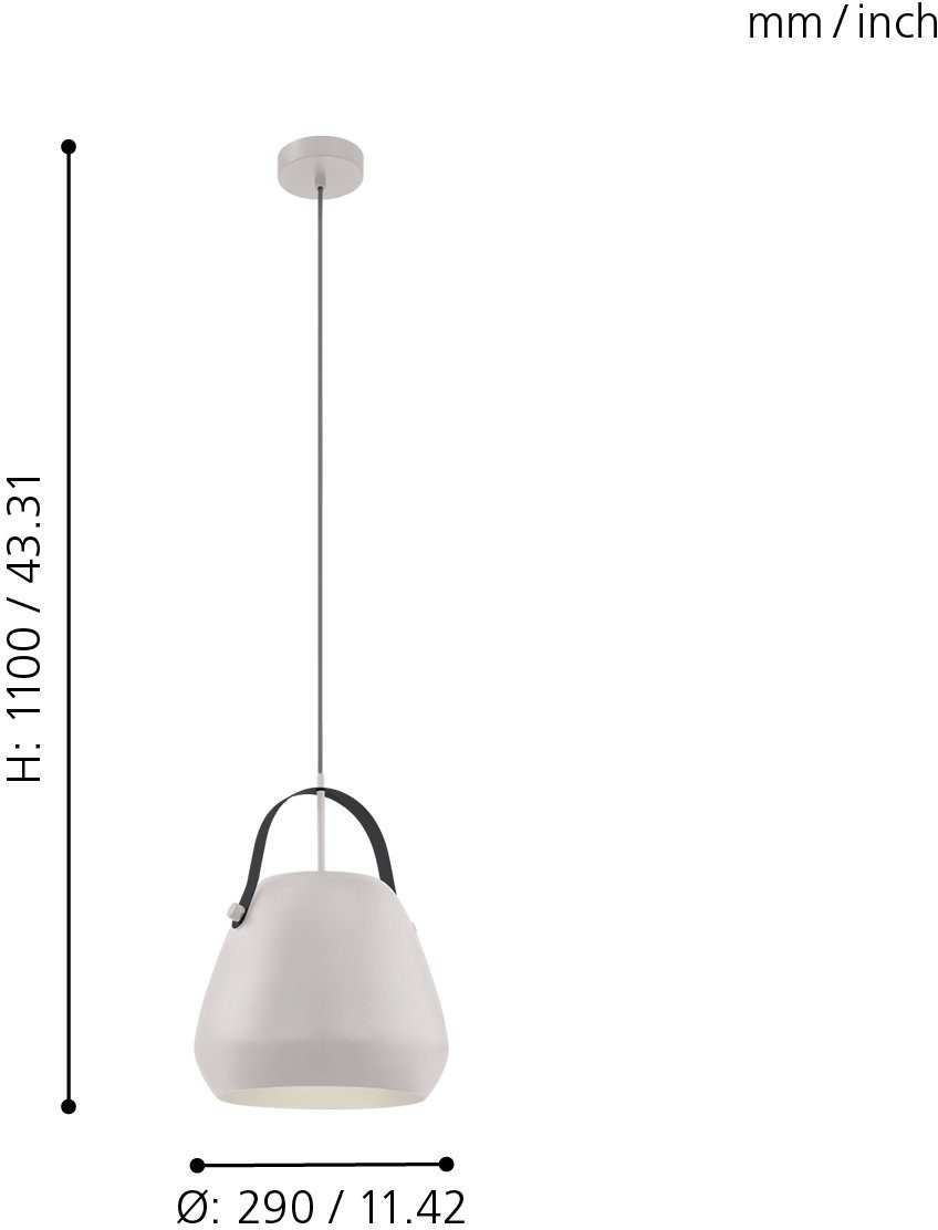 BEDNALL, ohne Leuchtmittel, Pendelleuchte Smart E27 Hängeleuchte, Wohnzimmerlampe, Dimmfunktion, Hängelampe, EGLO Esstischlampe, Home,