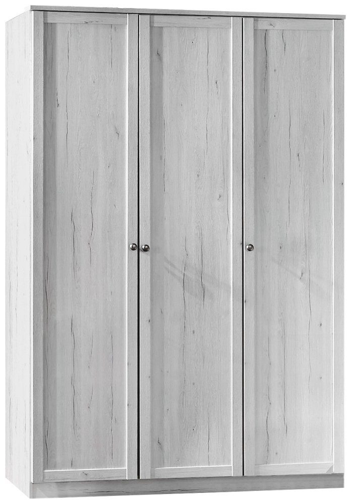 Stylefy Kinderkleiderschrank Raoul Eiche Bianco (Standschrank, Kinderschrank) 3-türig, mit viel Stauraum, aus Holzwerkstoff, mit Soft-Close Funktion, Design Modern, made in Europa