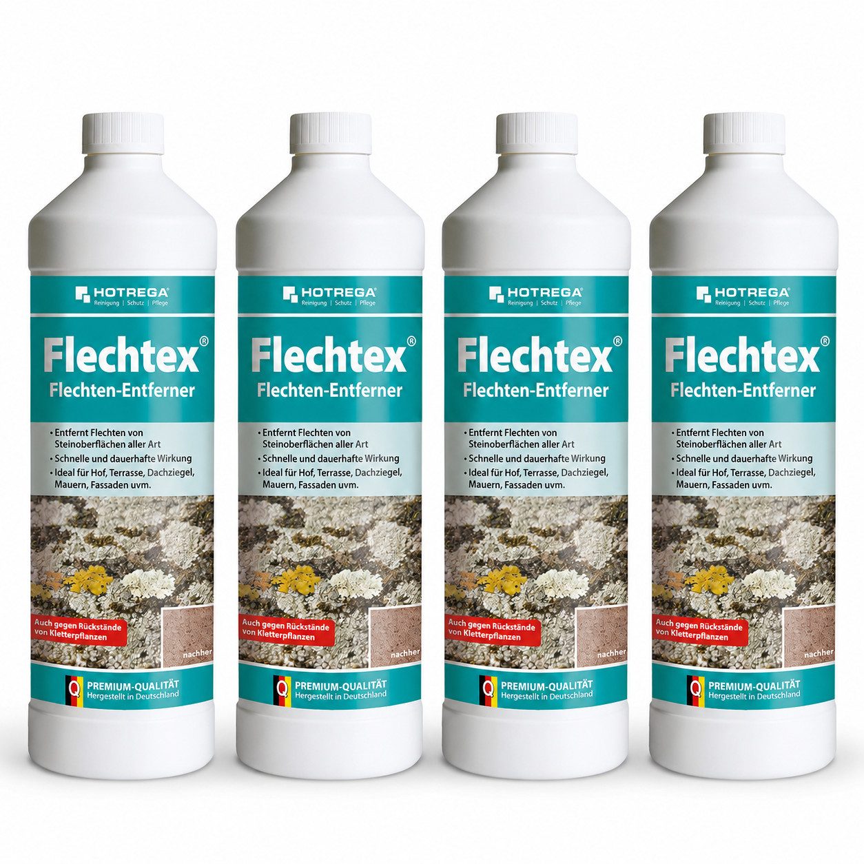 HOTREGA® Flechtex Flechten Entferner Steinreiniger Flechtenentferner Algen 1L Grünbelagentferner