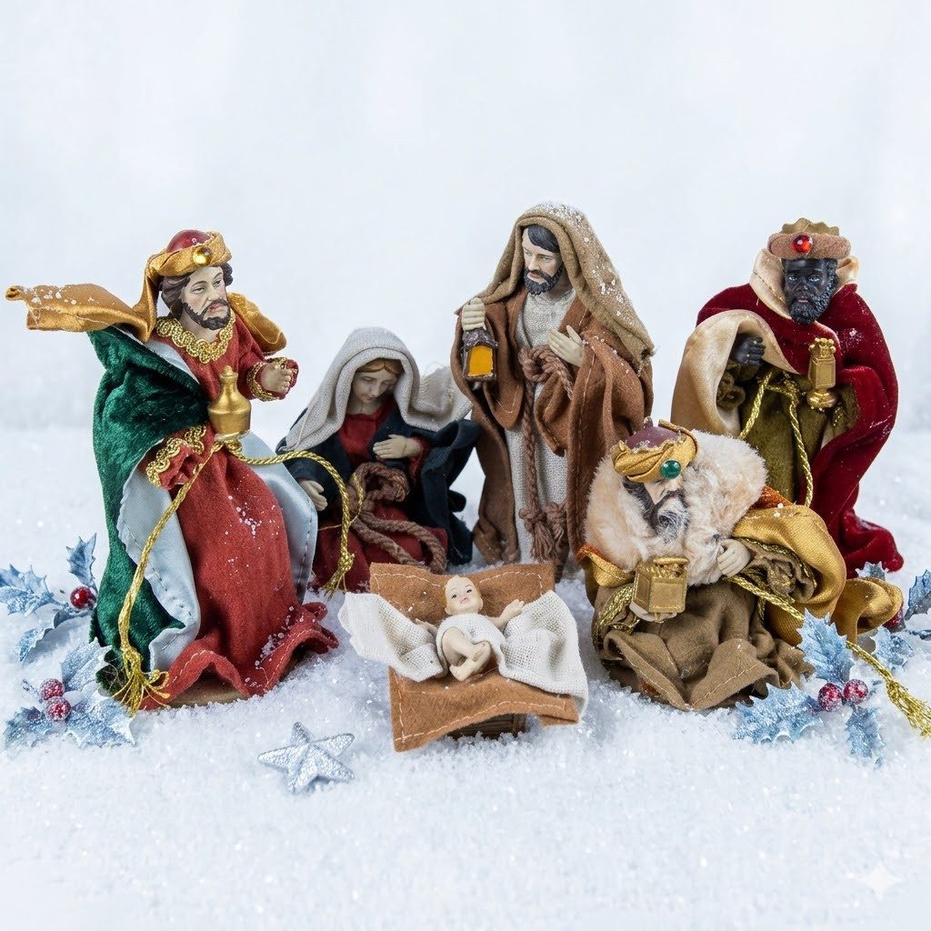 dekoprojekt Krippenfigur Ankleidefiguren 6-tlg. K 114 (Set, 6 St., 6-tlg), Anziehfiguren