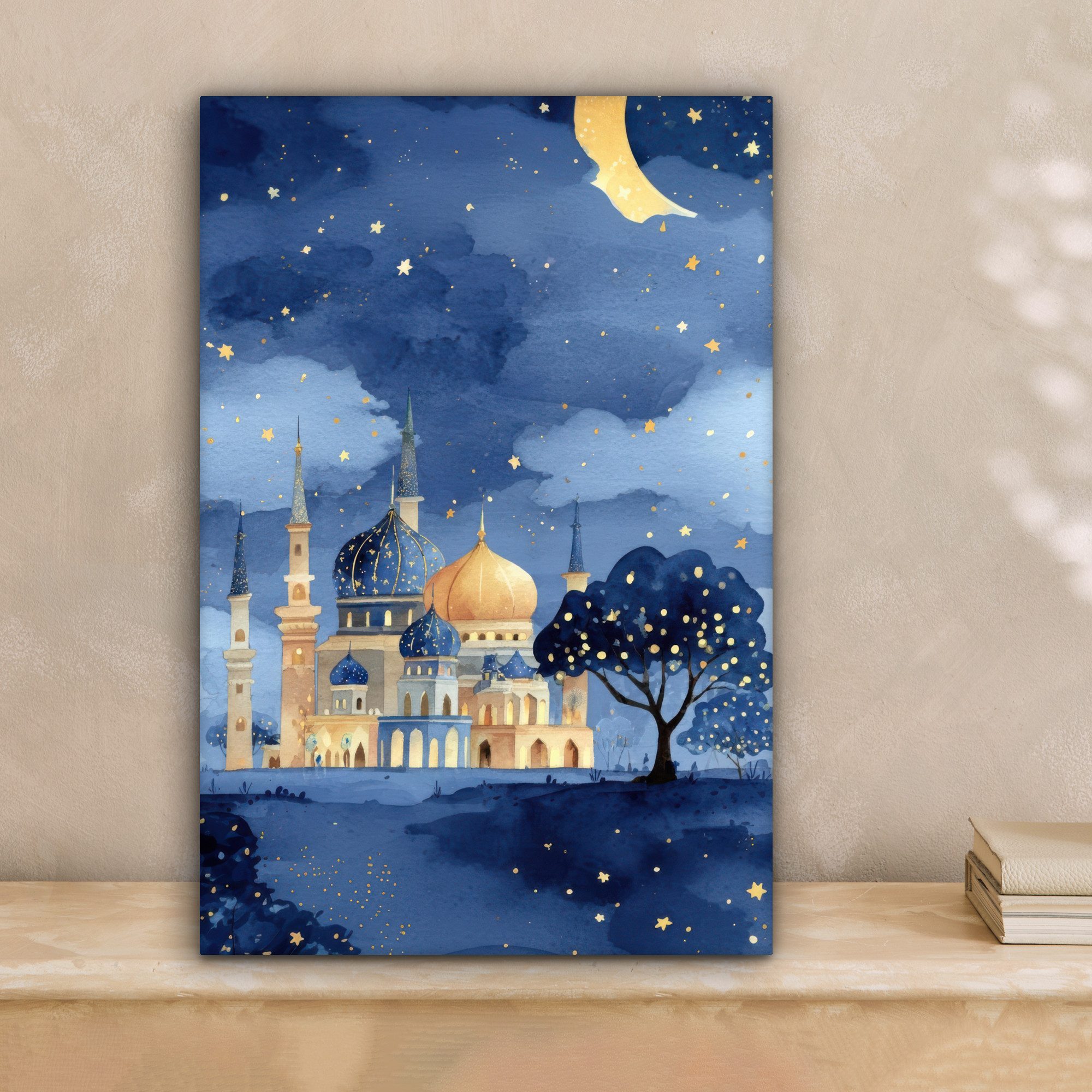 OneMillionCanvasses® Leinwandbild Sternenhimmel - Gold - Moschee, Fotodruck günstig online kaufen