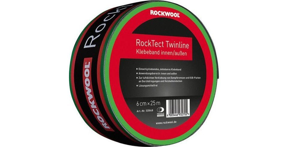 Dampfsperrklebeband Rockwool Klebeband RockTect Twinline 25 m x 6 cm