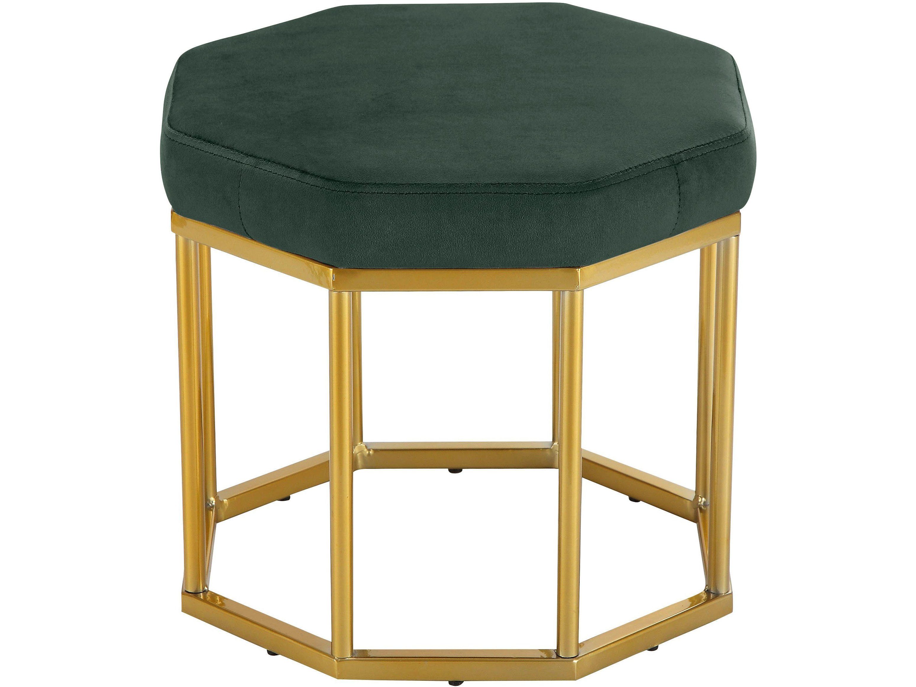 loft24 Polsterhocker Anya, Metallgestell in goldfarben, günstig online kaufen