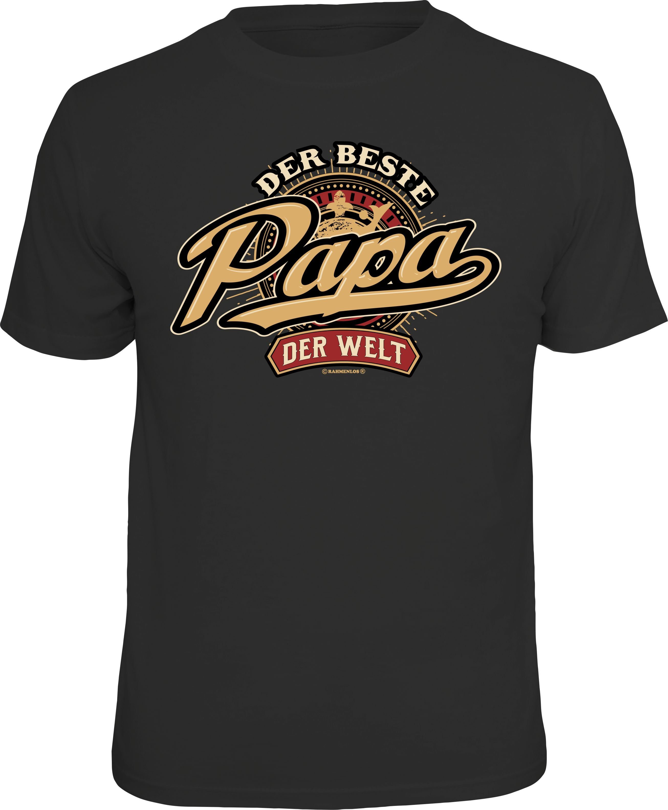 T-Shirt für Welt der Das Geschenk - Bester Rahmenlos Papa Väter