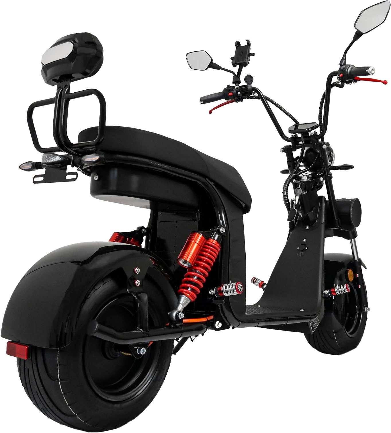 Rolektro E-Motorscooter E-Chopper 45, 60V-25.6Ah lithium battery, 3000 watts, 3500 W, 45 km/h, up to 54 km range, with USB port and integrated alarm system