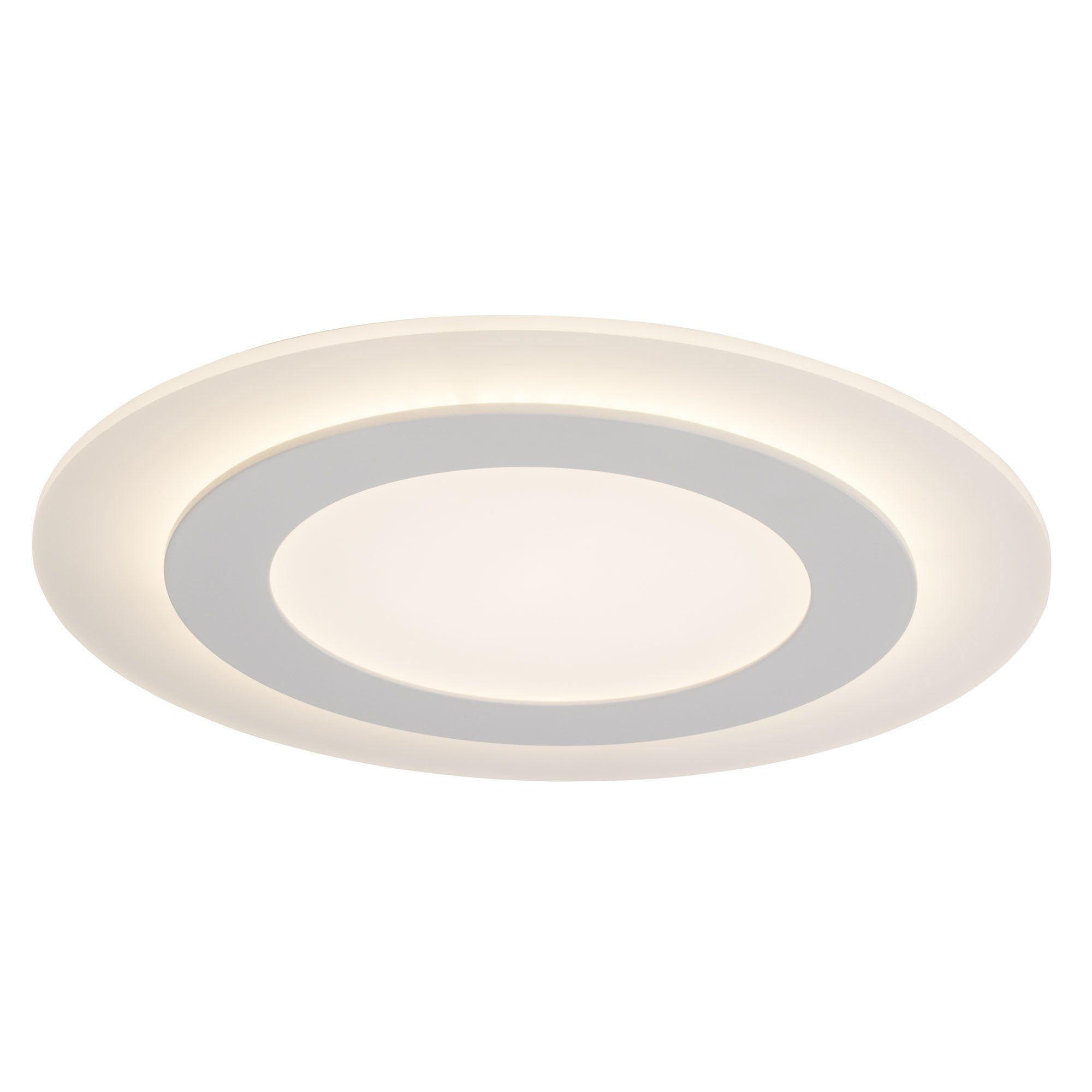 AEG LED Deckenleuchte Karia, LED wechselbar, Warmweiß, Ø 35 cm, 2800 lm, warmweiß, dimmbar, Aluminium/Acryl, weiß