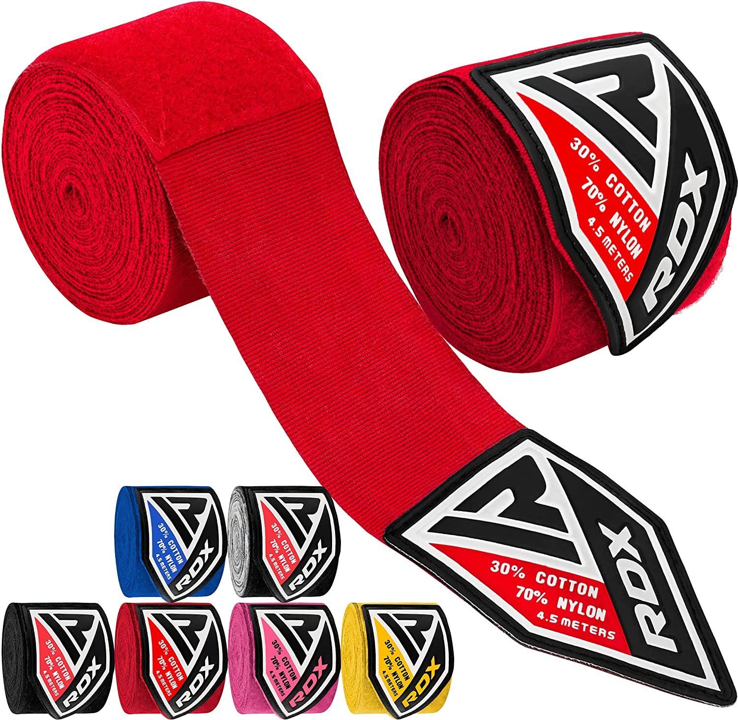 RDX Sports Boxbandagen RDX 4.5m Profi Boxbandagen Boxen MMA Muay Thai, Elastisch Handbandagen