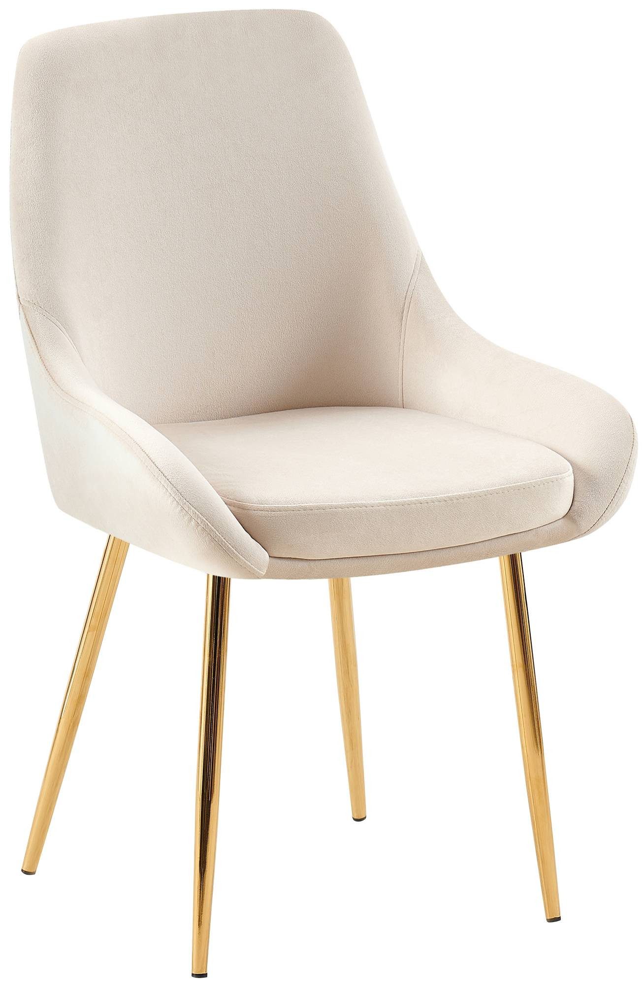 CLP Esszimmerstuhl Elmira, Polsterstuhl mit Samt-Bezug, Metallgestell günstig online kaufen