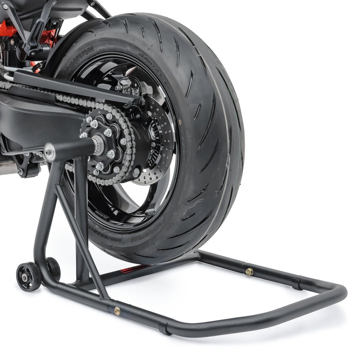 ConStands Motorradheber Einarm Montageständer Set für KTM 1290 Super Duke / R 14-23 hinten vor