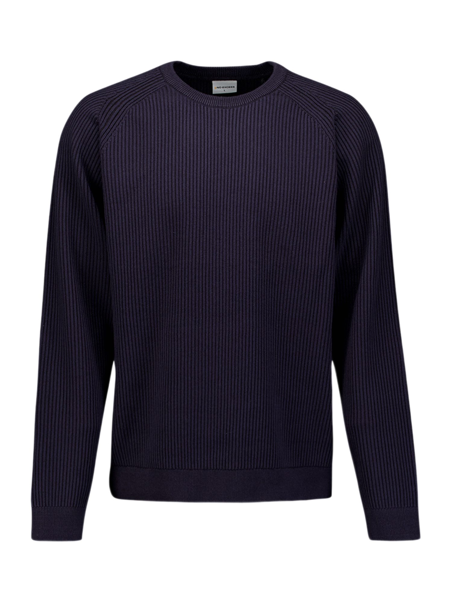 NO EXCESS Strickpullover SN Freizeit,Baumwolle,Strukturiert,Rundhals,Langarm,Regular Fit