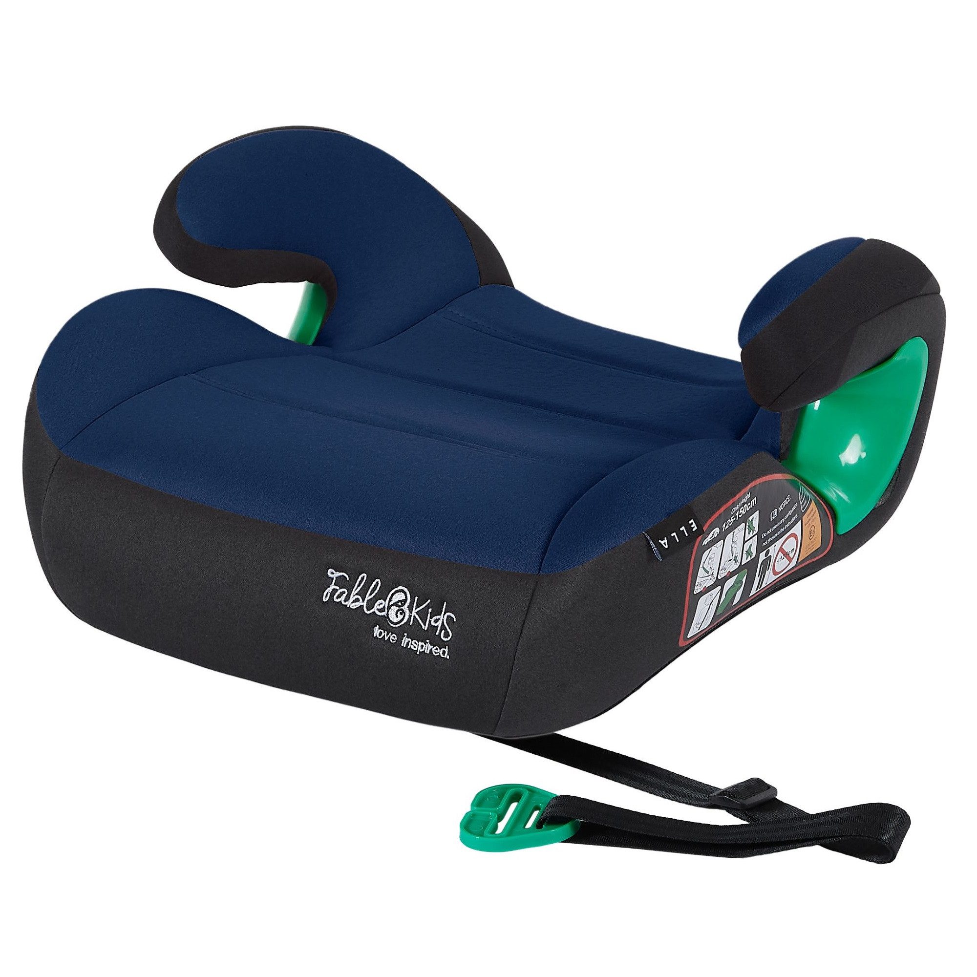 FABLEKIDS Autokindersitz Autositz Kinderautositz Kindersitz Sitzerhöhung ECE R129/03 bis: bis zu 5 Jahre, (Schwarz) mehr