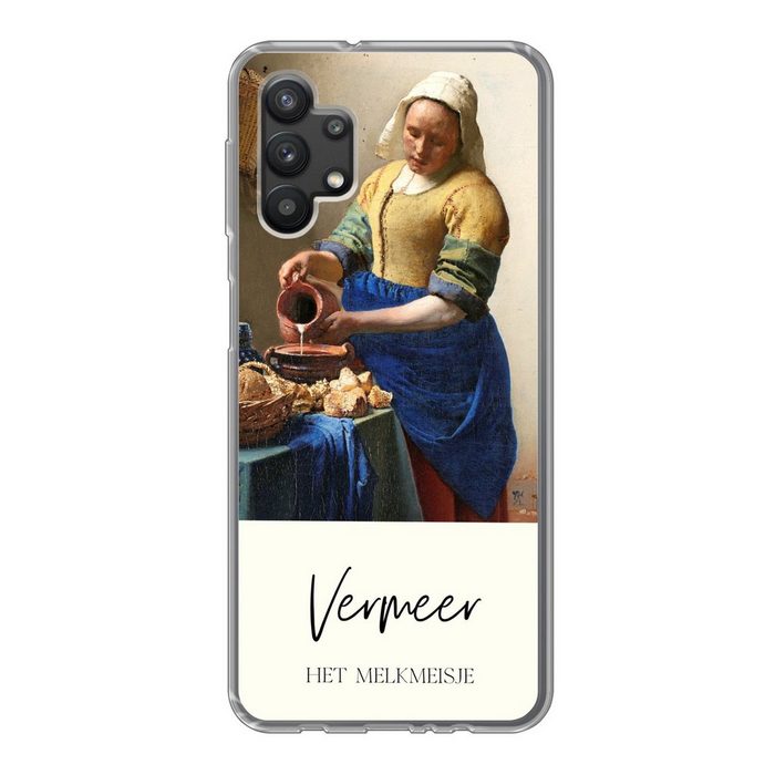 MuchoWow Handyhülle Kunst - Milchmädchen - Vermeer Handyhülle Samsung Galaxy A32 5G Smartphone-Bumper Print Handy