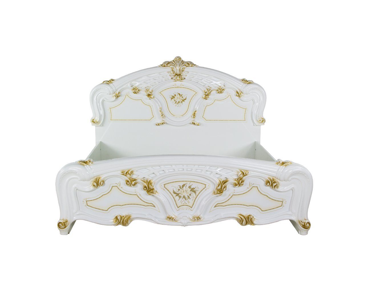 Interdesign24 Bett »Remo-Oro« (im klassischen Barock Stil, Weiss/Gold),  Liegefläche 160x200 cm online kaufen | OTTO