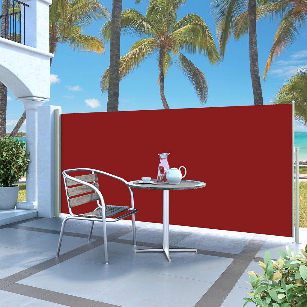 Thumbnail - vidaXL Seitenmarkise Ausziehbare Seitenmarkise 140x300 cm Rot
