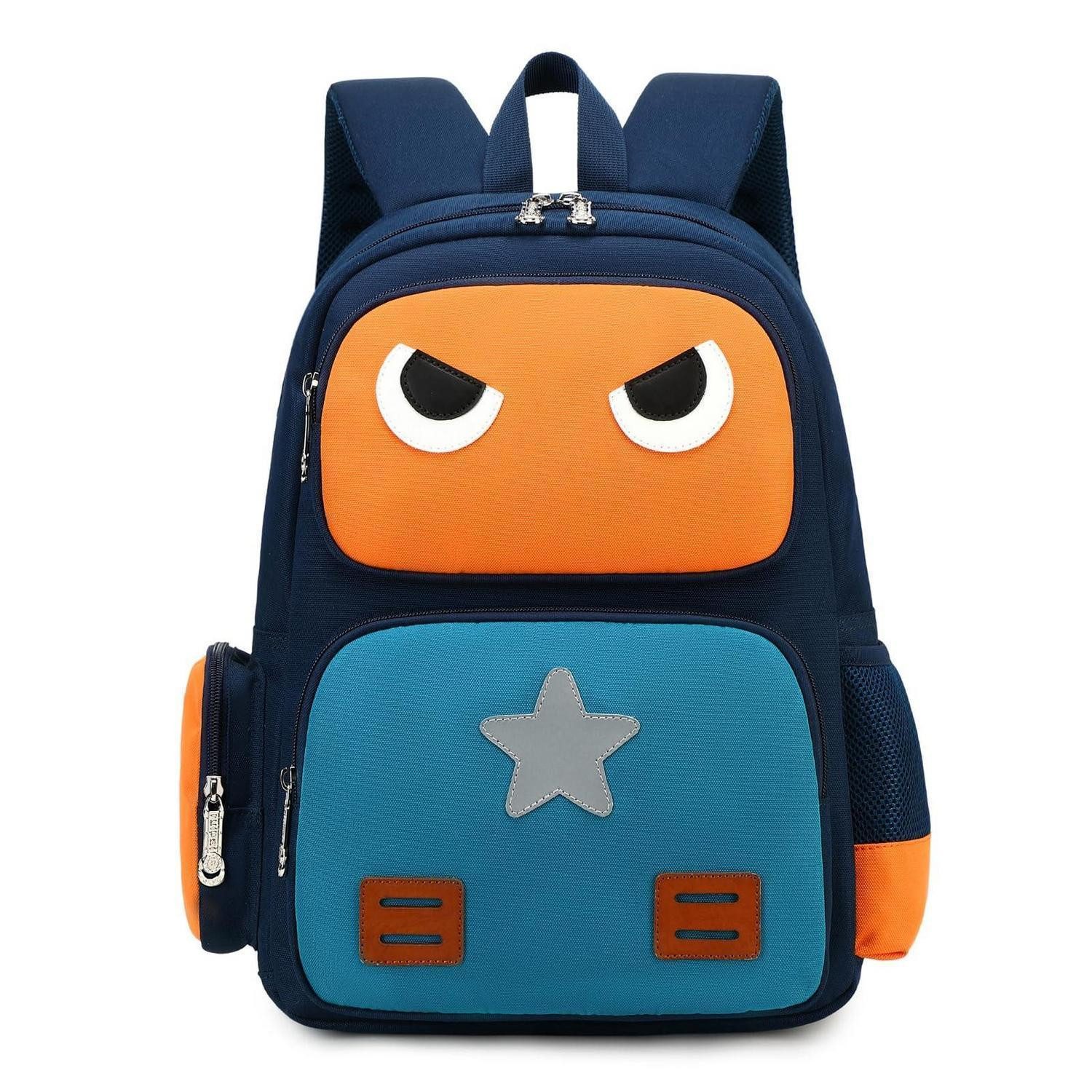 LuxusKollektion Kinderrucksack Kinderrucksack Jungen Mädchen Blau Orange Grün A4 Laptop 10L