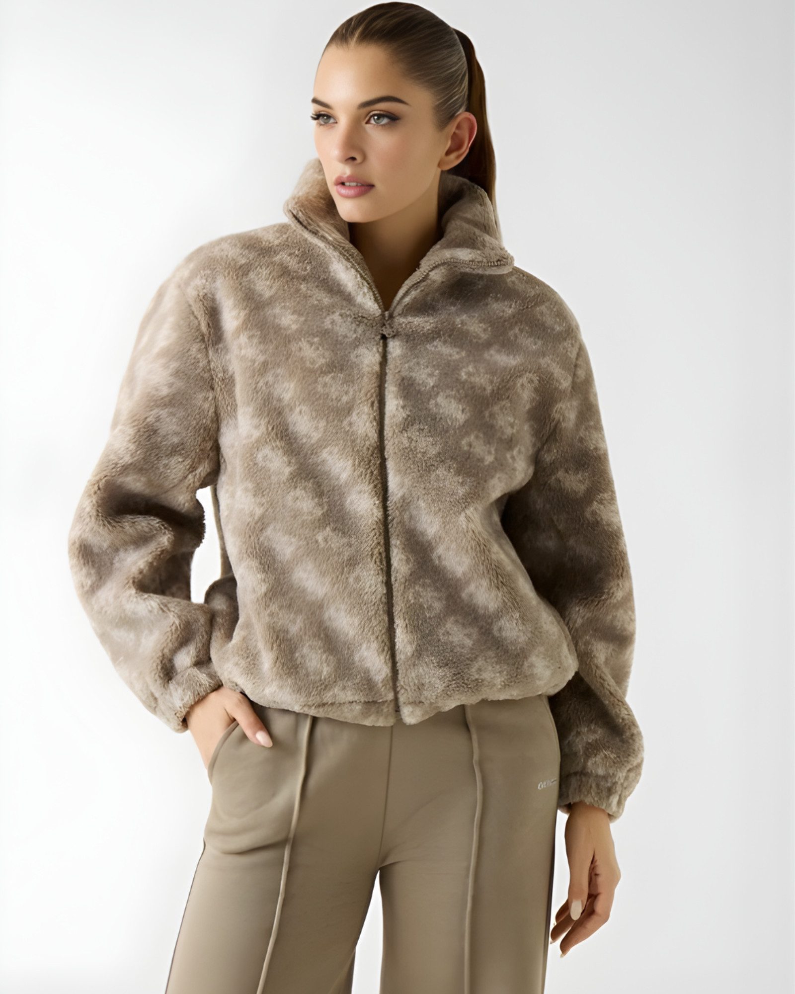 Guess Fellimitatjacke LOUISE SHERPA - Felljacke Damen - Teddyjacke - warme günstig online kaufen