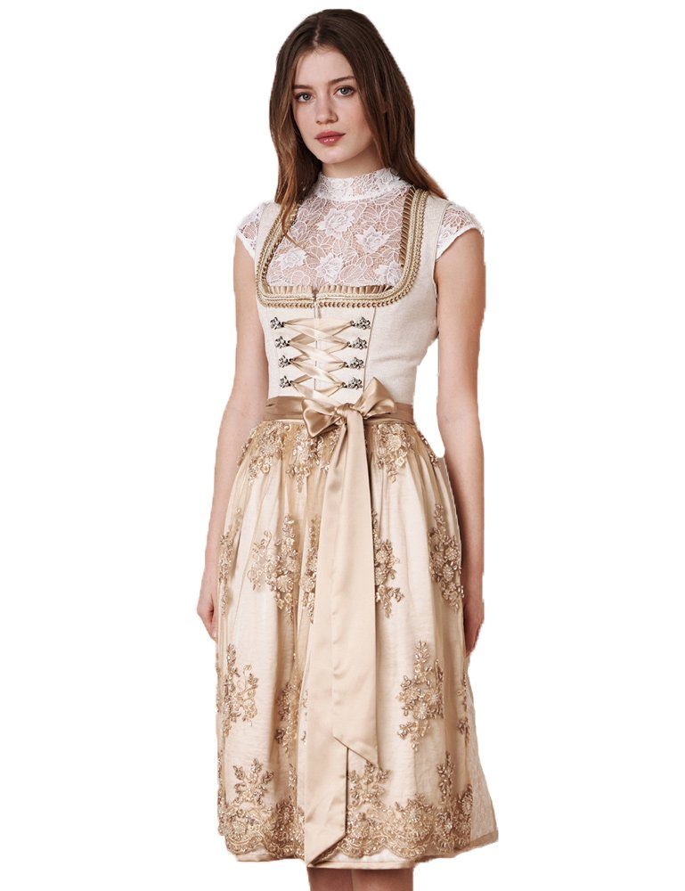 KRÜGER COLLECTION Dirndl 'Neila' mit Spitzenschürze günstig online kaufen