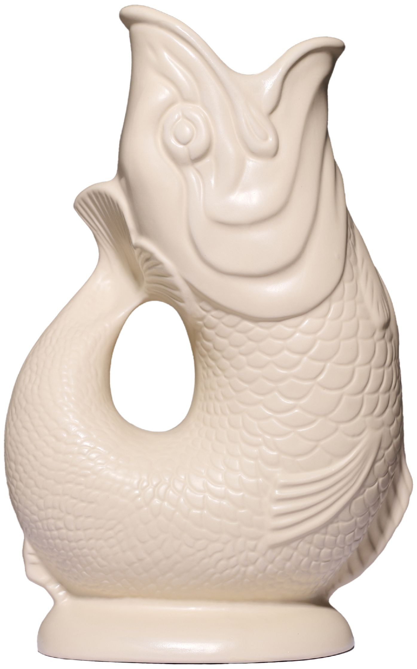 Gluckigluck Wasserkaraffe, (Original Gluggle Jug aus England), mit Gluckergeräusch, handgefertigt, ikonisches Fisch-Design, 1,2 L